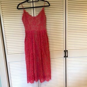 H&M pink lace dress size 4